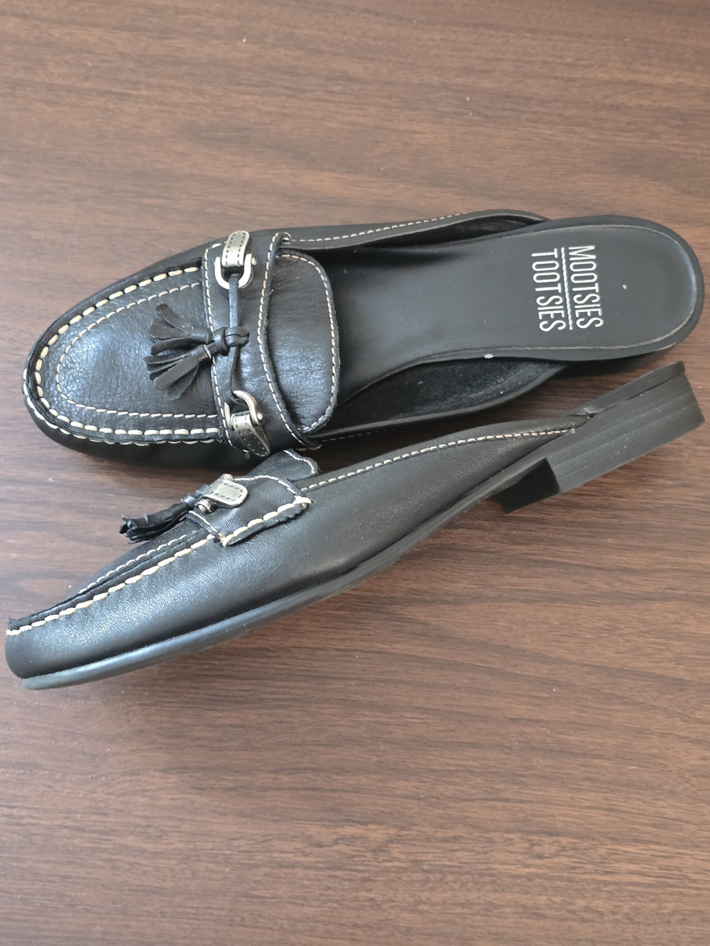 Mootsies Tootsies Men’s Black Tassel Loafer Mules - Picture 8 of 8